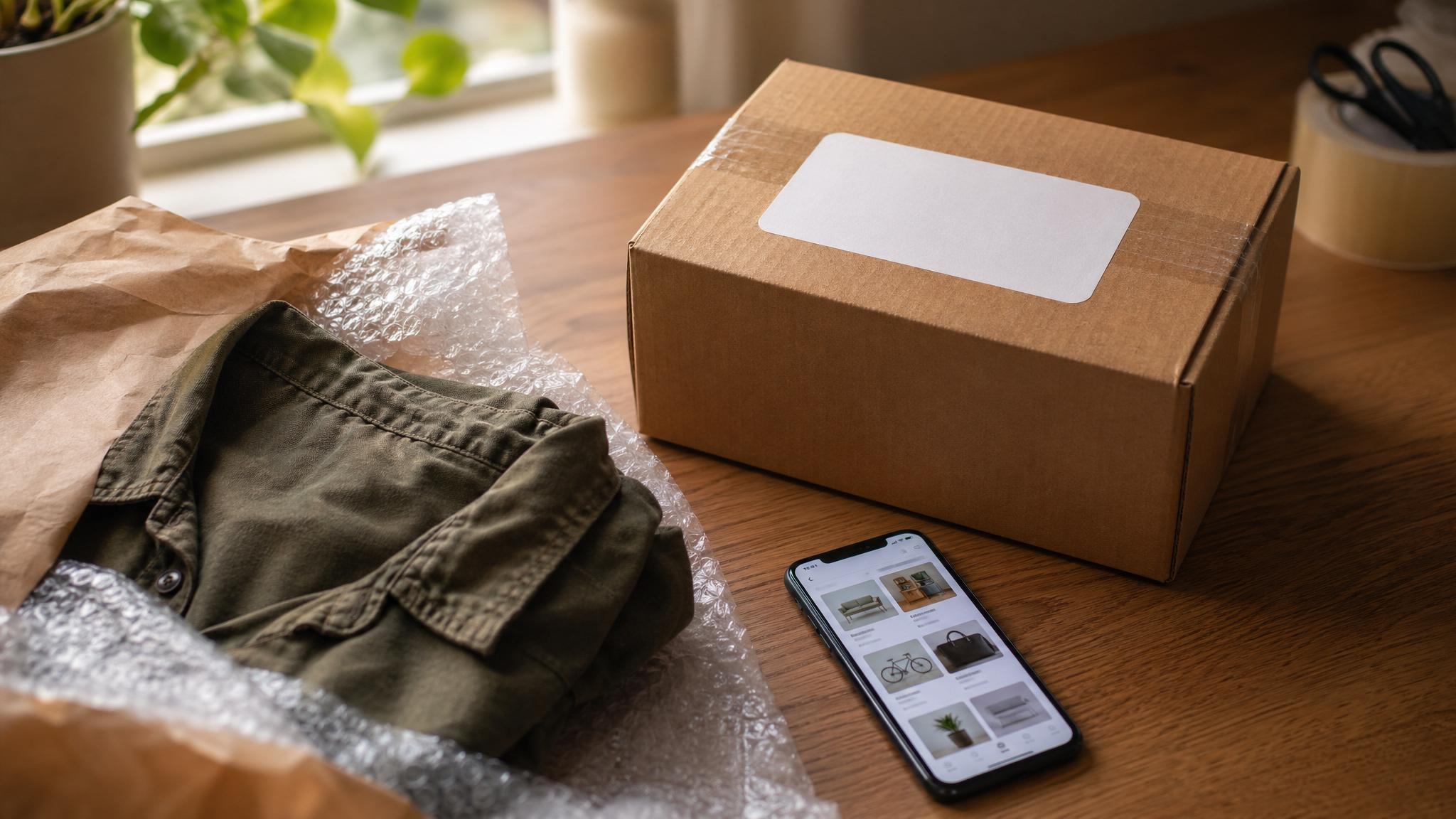 Paket für Kleinanzeigen-Verkauf mit Versandkosten und Quittung prüfen