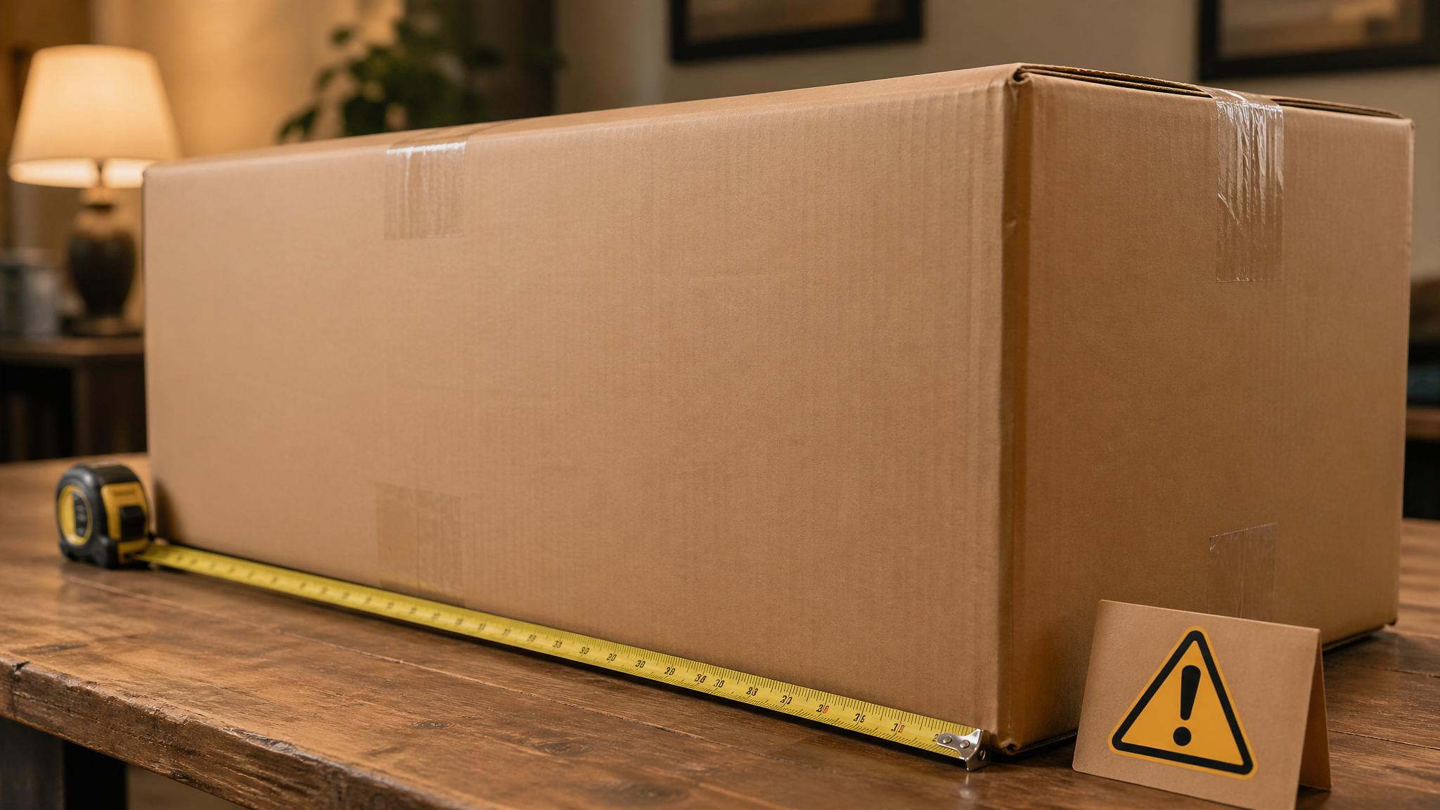 Großes Paket mit Maßband für zu große oder zu schwere Sendungen